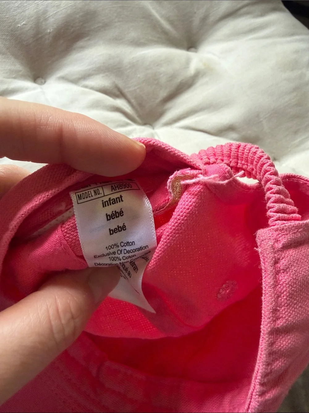 Carhartt Baby Infant Pink Canvas Cotton Baseball Cap Hat Stretch